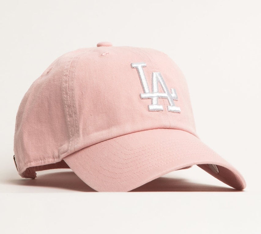 LA Dodgers hat in blush pink from '47 brand